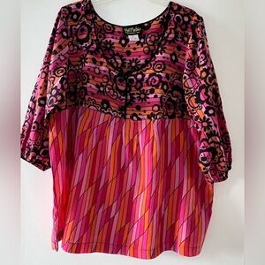 Bob Mackie Wearable Art Blouse XL